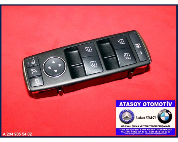 MERCEDES W204 AYNA KATLAMALI CAM AÇMA DÜĞMESİ 2049055402 - 2128208310 A2049055402 A2128208310 LK 10021551 LK 10007570 A 204 905 54 02 A 212 820 83 10